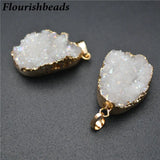Natural Rough Mineral Druzy Agate Stone Pendant