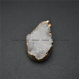 Natural Rough Mineral Druzy Agate Stone Pendant