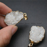 Natural Rough Mineral Druzy Agate Stone Pendant