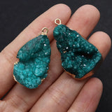 Natural Semi-precious Stone Crystal Pendants DIY Necklace Bracelets 20-36mm