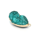 Natural Semi-precious Stone Crystal Pendants DIY Necklace Bracelets 20-36mm
