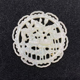 Natural Shell Pendant Round Shell Hollow Pattern DIY Pendant Jewelry Making