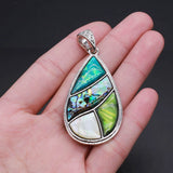 Natural Shell Water Droplet Shape Pendant for DIY Jewelry Making