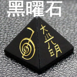 Crystal Triangle Cone Pyramid Carving Religious Reiki Rune Decoration