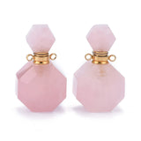 Faceted Essential Oil Diffuser Charms Amethysts Crystal Bottle Pendant
