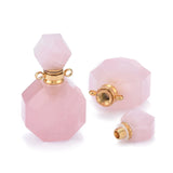 Faceted Essential Oil Diffuser Charms Amethysts Crystal Bottle Pendant