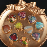Gilded Edge Quartz Stone Pendant for DIY Necklaces