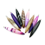 Natural Agate Stone Pendant for Jewelry Making DIY