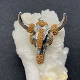 Natural Stone Cow Skull Pendant DIY Necklace