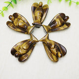 Natural Tigerite Eye Stone Angel Crystal Pine Carving Crafts Angel Figurine