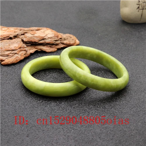 Natural Green Jade Bangle Bracelet for Women