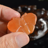 Natural Xinjiang Jade Butterfly Beads Pendant Bracelet DIY