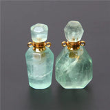 Green Fluorite Crystal Healing Stone Necklace Pendant