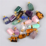 Green Fluorite Crystal Healing Stone Necklace Pendant