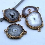 Handmade Amethysts Green Coffee Crystal Necklace Pendant