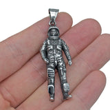 316L Stainless Steel Astronaut Necklace Pendant Men Women Space Gift