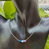 Opal Star Necklace 925 Silver O Chain Synthetic Opal Jewelry Gift