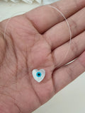 Mother Of Pearl Shell Evil Eye Necklace Jewelry