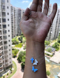 Light Butterfly/Cross Opal Necklace 925 Silver Transparent Chain