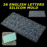 Large Alphabet & Numbers Silicone Mould Resin Epoxy DIY Craft Jewelry Tools
