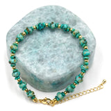 African Turquoise Wheel Beads Bracelet for Daily Wear