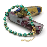 African Turquoise Wheel Beads Bracelet for Daily Wear