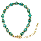 African Turquoise Wheel Beads Bracelet for Daily Wear