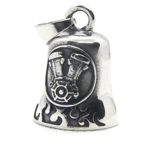 1pc Motor Engine Bell Pendant Stainless Steel Biker Style