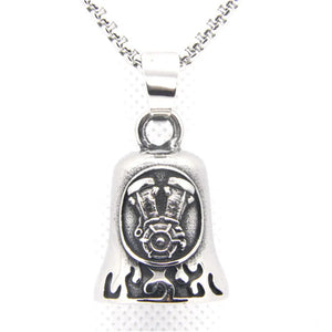 1pc Motor Engine Bell Pendant Stainless Steel Biker Style