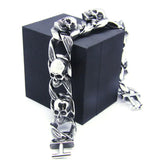 1pc Biker Skull Bracelet 316L Stainless Steel Jewelry Ghost Skull Bracelet