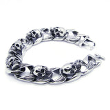 1pc Biker Skull Bracelet 316L Stainless Steel Jewelry Ghost Skull Bracelet