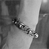 1pc Biker Skull Bracelet 316L Stainless Steel Jewelry Ghost Skull Bracelet