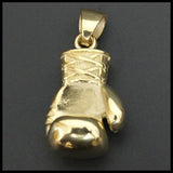 Golden Huge Boxing Glove Pendant 316L Stainless Steel Men Glove Pendant