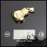 Golden Huge Boxing Glove Pendant 316L Stainless Steel Men Glove Pendant