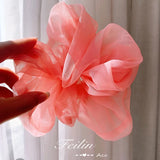 Oversized Organza Hair Ring Head Rope Elastic Hair Rope