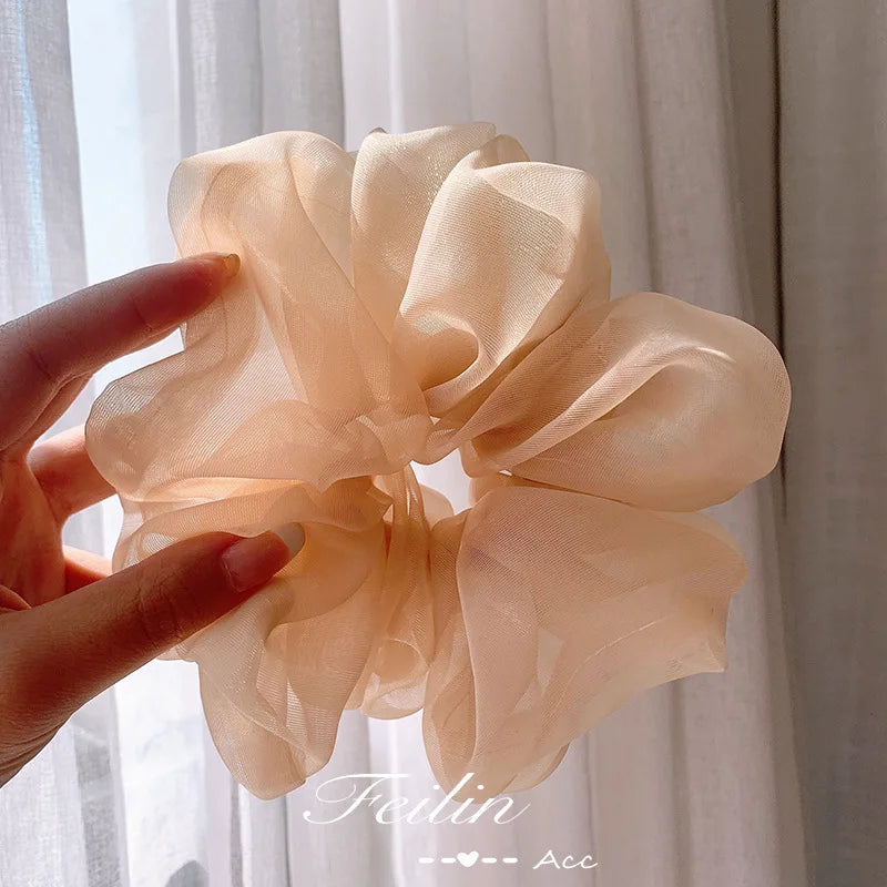Oversized Organza Hair Ring Head Rope Elastic Hair Rope