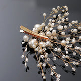 Pearl Beads Barrettes Bridal Headdress Wedding Hair Clip