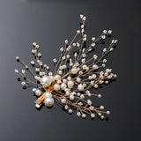Pearl Beads Barrettes Bridal Headdress Wedding Hair Clip