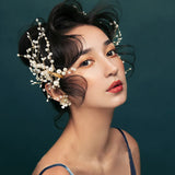 Pearl Beads Barrettes Bridal Headdress Wedding Hair Clip
