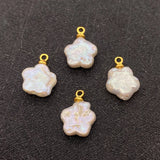1pc Freshwater Flower Shape Pearl Pendant DIY Jewelry Making