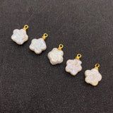 1pc Freshwater Flower Shape Pearl Pendant DIY Jewelry Making