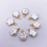 1pc Freshwater Flower Shape Pearl Pendant DIY Jewelry Making