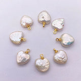 Freshwater Heart-shaped Pearl Necklace Pendant DIY Jewelry Charm
