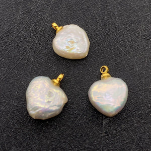 Freshwater Heart-shaped Pearl Necklace Pendant DIY Jewelry Charm