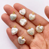 Freshwater Heart-shaped Pearl Necklace Pendant DIY Jewelry Charm