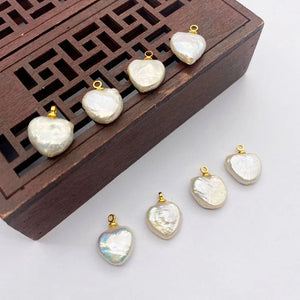 Freshwater Heart-shaped Pearl Necklace Pendant DIY Jewelry Charm