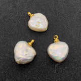 Freshwater Heart-shaped Pearl Necklace Pendant DIY Jewelry Charm