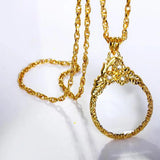 Creative Magnifier Pendant Necklace Chain Multi-functional Gift