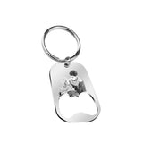 Custom Photo Bottle Opener Keychain Stainless Steel Cap Remover