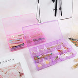 Plastic Storage Box 10/15/24 Grids Dividers Transparent Tool Organize